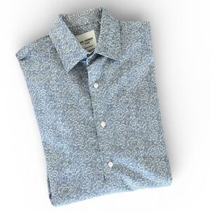 Ben Sherman Slim Fit Tailored Dress Shirt - Blue & White Size 15 (32-33)